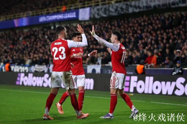 欧冠：马杜埃凯梅开二度 阿森纳3-0完胜布鲁日 6战全胜居首